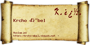 Krcho Ábel névjegykártya